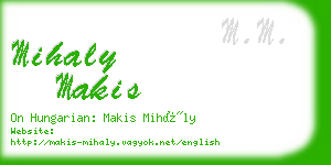 mihaly makis business card